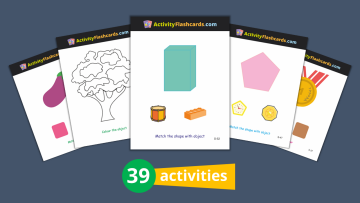 shapes and colours learning flash cards for kids
